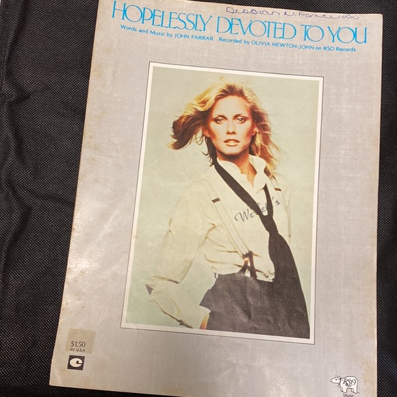 Vtg “Hopelessly Devoted to You”, Sheet Music&Music RecordedByOlivia Newton-John - Picture 4 of 4